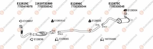 EUROREPAR EXH102399 - Система випуску ОГ autocars.com.ua