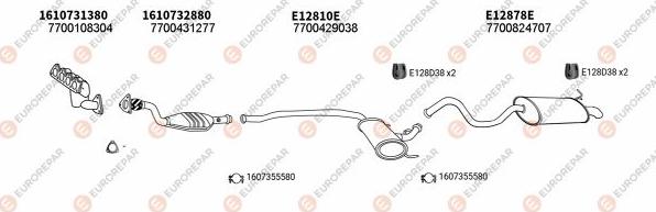 EUROREPAR EXH102403 - Система випуску ОГ autocars.com.ua