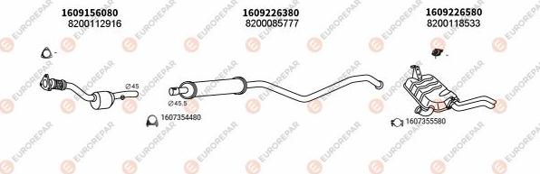 EUROREPAR EXH102412 - Система випуску ОГ autocars.com.ua