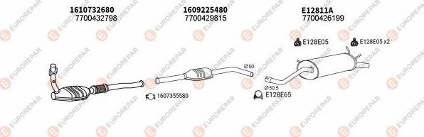 EUROREPAR EXH102417 - Система випуску ОГ autocars.com.ua