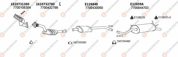 EUROREPAR EXH102418 - Система випуску ОГ autocars.com.ua