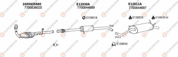 EUROREPAR EXH102420 - Система випуску ОГ autocars.com.ua