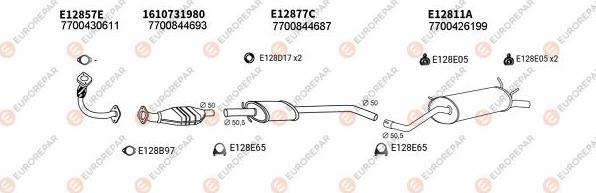 EUROREPAR EXH102425 - Система випуску ОГ autocars.com.ua