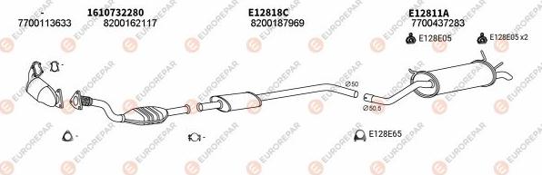 EUROREPAR EXH102428 - Система випуску ОГ autocars.com.ua