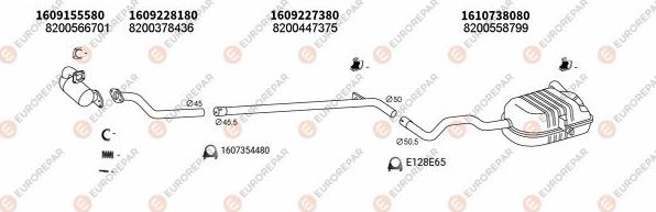 EUROREPAR EXH102437 - Система выпуска ОГ avtokuzovplus.com.ua