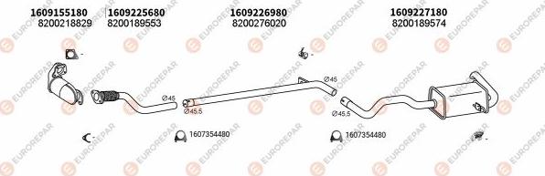 EUROREPAR EXH102438 - Система випуску ОГ autocars.com.ua