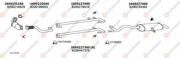 EUROREPAR EXH102439 - Система випуску ОГ autocars.com.ua