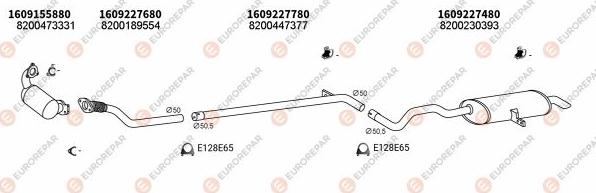 EUROREPAR EXH102442 - Система випуску ОГ autocars.com.ua