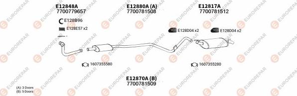 EUROREPAR EXH102449 - Система випуску ОГ autocars.com.ua