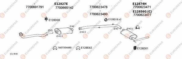 EUROREPAR EXH102452 - Система випуску ОГ autocars.com.ua