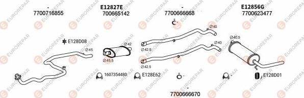 EUROREPAR EXH102453 - Система випуску ОГ autocars.com.ua