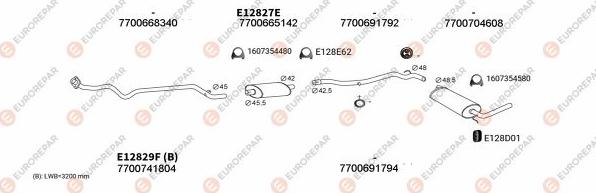 EUROREPAR EXH102456 - Система випуску ОГ autocars.com.ua