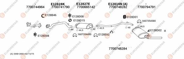 EUROREPAR EXH102458 - Система выпуска ОГ avtokuzovplus.com.ua