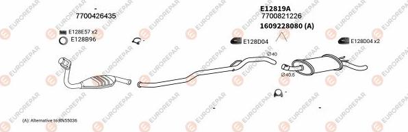 EUROREPAR EXH102463 - Система випуску ОГ autocars.com.ua