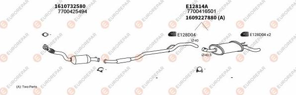 EUROREPAR EXH102464 - Система випуску ОГ autocars.com.ua