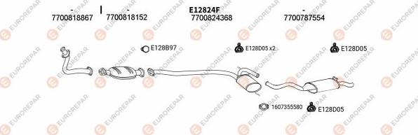 EUROREPAR EXH102478 - Система випуску ОГ autocars.com.ua
