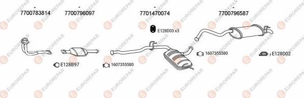 EUROREPAR EXH102479 - Система випуску ОГ autocars.com.ua
