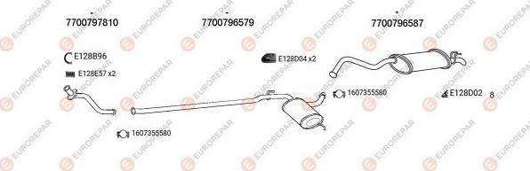 EUROREPAR EXH102481 - Система випуску ОГ autocars.com.ua