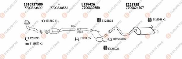 EUROREPAR EXH102484 - Система випуску ОГ autocars.com.ua