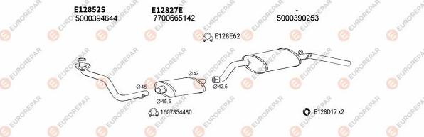 EUROREPAR EXH102485 - Система випуску ОГ autocars.com.ua