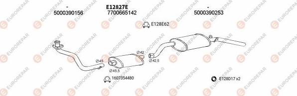 EUROREPAR EXH102486 - Система випуску ОГ autocars.com.ua