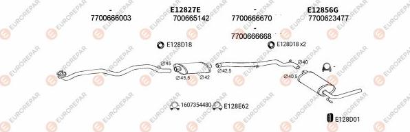 EUROREPAR EXH102489 - Система випуску ОГ autocars.com.ua