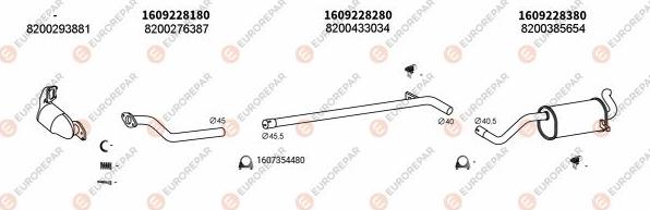 EUROREPAR EXH102497 - Система випуску ОГ autocars.com.ua