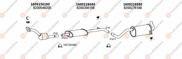 EUROREPAR EXH102498 - Система випуску ОГ autocars.com.ua
