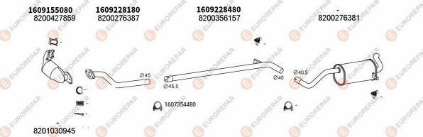 EUROREPAR EXH102500 - Система випуску ОГ autocars.com.ua