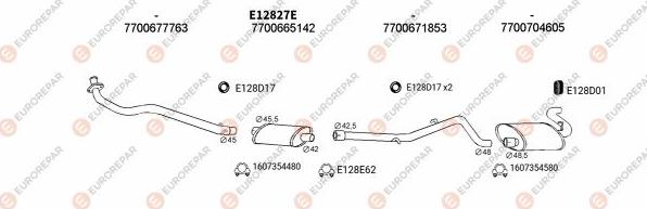 EUROREPAR EXH102506 - Система випуску ОГ autocars.com.ua