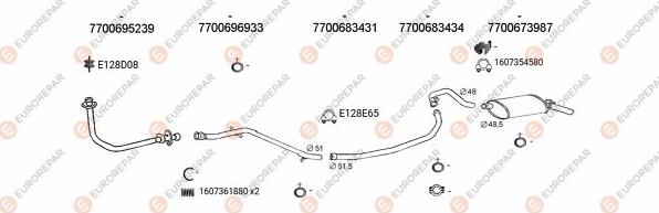EUROREPAR EXH102514 - Система випуску ОГ autocars.com.ua