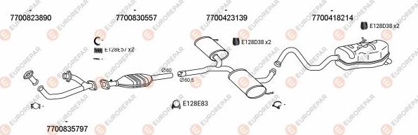 EUROREPAR EXH102517 - Система випуску ОГ autocars.com.ua