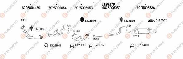 EUROREPAR EXH102523 - Система випуску ОГ autocars.com.ua