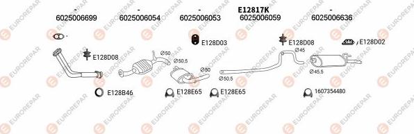 EUROREPAR EXH102524 - Система випуску ОГ autocars.com.ua