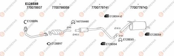 EUROREPAR EXH102528 - Система випуску ОГ autocars.com.ua