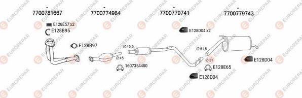 EUROREPAR EXH102533 - Система випуску ОГ autocars.com.ua