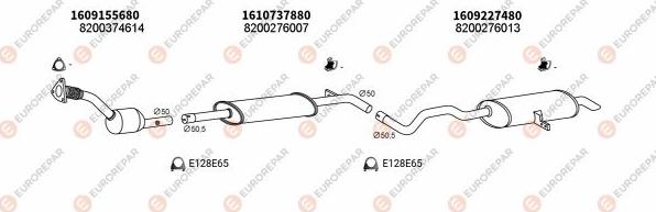 EUROREPAR EXH102558 - Система випуску ОГ autocars.com.ua