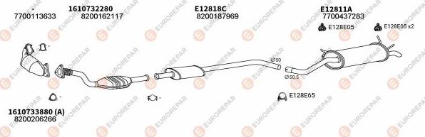 EUROREPAR EXH102563 - Система випуску ОГ autocars.com.ua