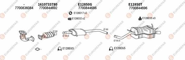 EUROREPAR EXH102570 - Система випуску ОГ autocars.com.ua