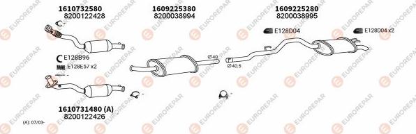 EUROREPAR EXH102576 - Система випуску ОГ autocars.com.ua