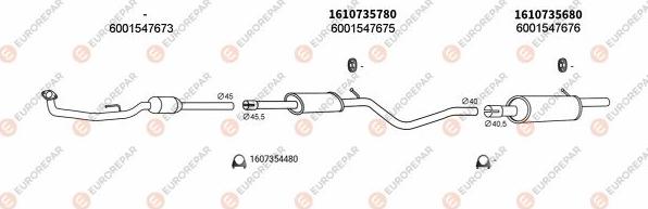 EUROREPAR EXH102584 - Система випуску ОГ autocars.com.ua