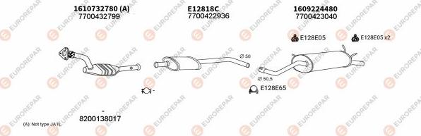 EUROREPAR EXH102586 - Система випуску ОГ autocars.com.ua