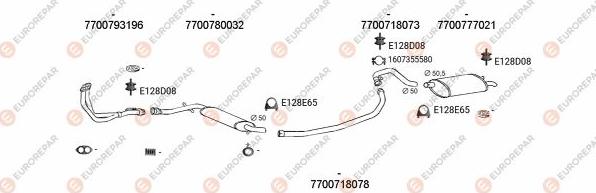 EUROREPAR EXH102600 - Система випуску ОГ autocars.com.ua