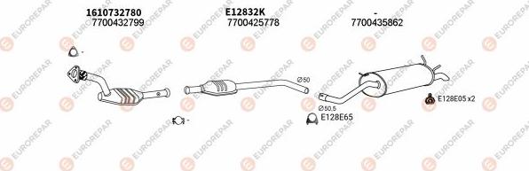 EUROREPAR EXH102620 - Система випуску ОГ autocars.com.ua