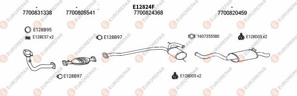 EUROREPAR EXH102630 - Система випуску ОГ autocars.com.ua