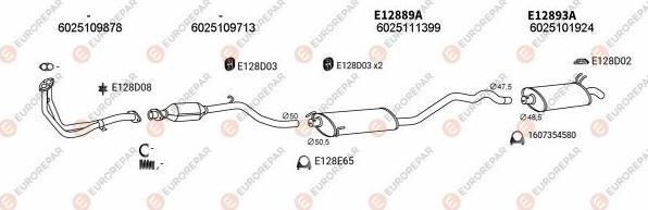 EUROREPAR EXH102637 - Система випуску ОГ autocars.com.ua