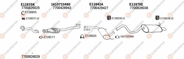 EUROREPAR EXH102640 - Система випуску ОГ autocars.com.ua