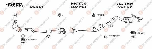 EUROREPAR EXH102651 - Система випуску ОГ autocars.com.ua