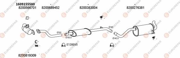 EUROREPAR EXH102654 - Система випуску ОГ autocars.com.ua
