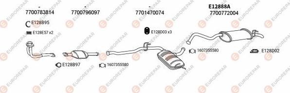 EUROREPAR EXH102657 - Система випуску ОГ autocars.com.ua